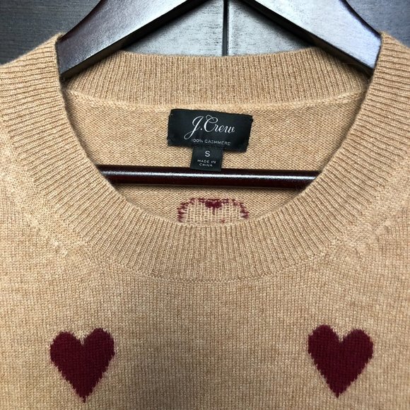 J.Crew Intarsia Heart Everyday Cashmere Sweater - Picture 6 of 8